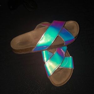 Madden girl iridescent sandals